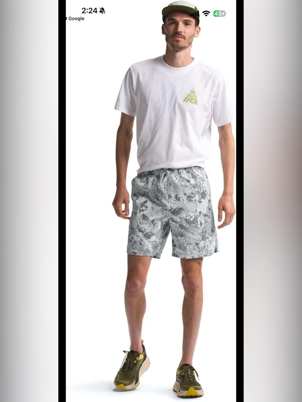 The North Face Men's Action Shorts 2.0 Gray Moss Camo Size XL